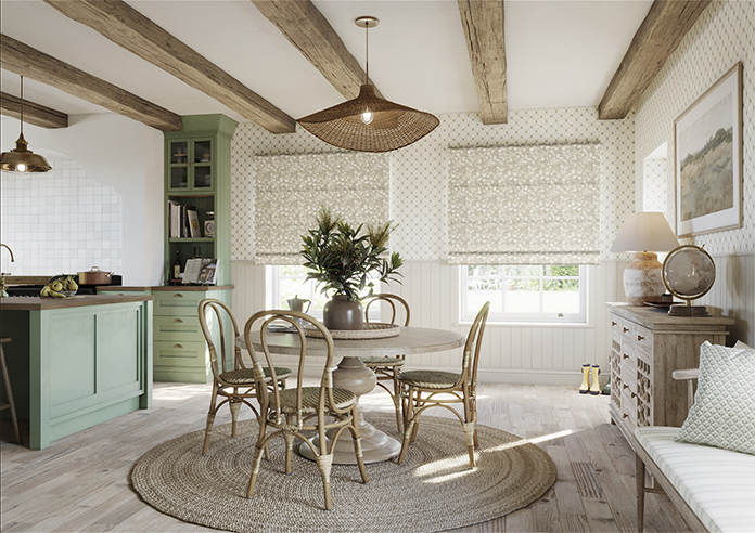 Plum Sketch, Cashmere - Roman Blind - Image 6